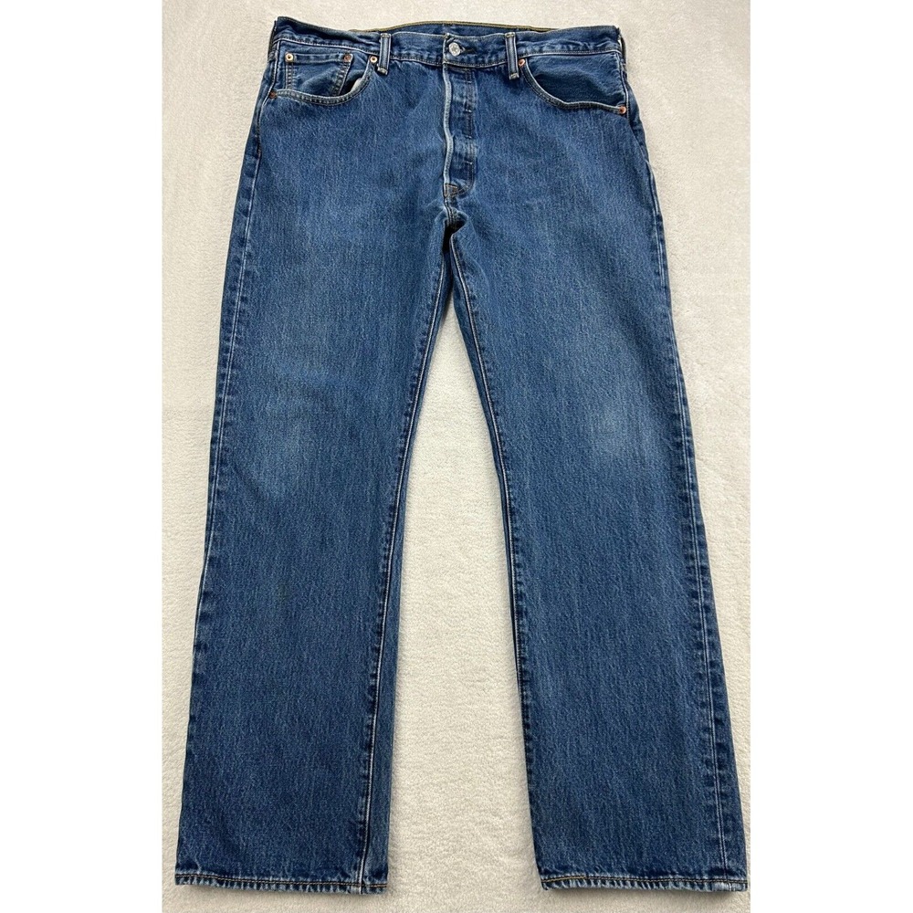 Levis 501 Jeans Mens 38x32 Medium Wash Denim Straight Leg Button Fly (36x30)